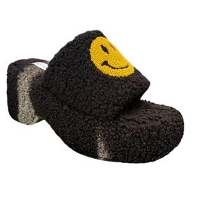 Y2k Fuzzy Happy Face Platform Slides